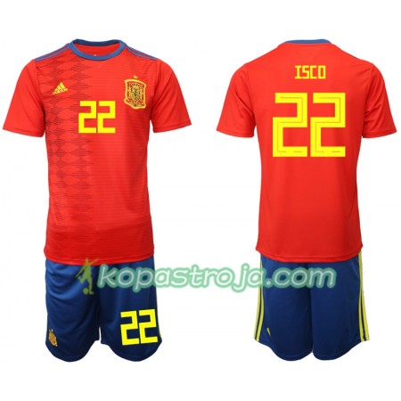 Billiga Fotbollströjor Spanien ISCO 22 Barn Hemma tröja 2019 Kortärmad